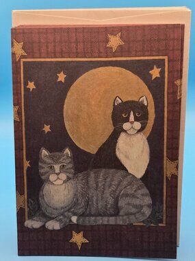 Vintage Saltbox Illustrations Note Cards Kitty Kat - 8 With Envelopes NWT